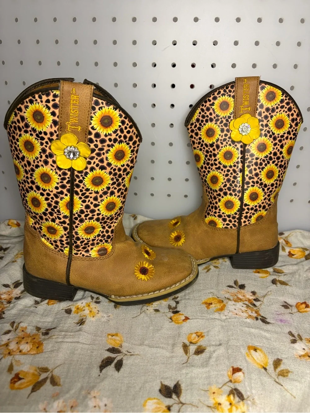 Twisted X Yellow Sunflower Brown Western Boots